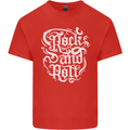 Rock and Roll Guitar Music Mens Cotton T-Shirt Tee Top Red