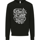 Rock and Roll Guitar Music Mens Sweatshirt Jumper Black