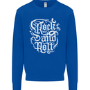 Rock and Roll Guitar Music Mens Sweatshirt Jumper Royal Blue