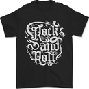 Rock and Roll Guitar Music Mens T-Shirt 100% Cotton Black
