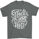 Rock and Roll Guitar Music Mens T-Shirt 100% Cotton Charcoal