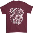 Rock and Roll Guitar Music Mens T-Shirt 100% Cotton Maroon