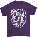 Rock and Roll Guitar Music Mens T-Shirt 100% Cotton Purple