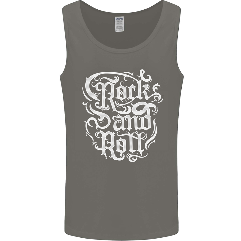 Rock and Roll Guitar Music Mens Vest Tank Top Charcoal
