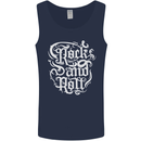 Rock and Roll Guitar Music Mens Vest Tank Top Navy Blue