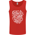 Rock and Roll Guitar Music Mens Vest Tank Top Red