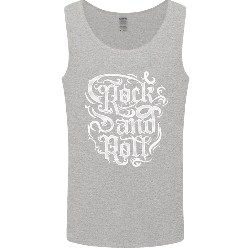 Rock and Roll Guitar Music Mens Vest Tank Top Sports Grey