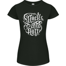Rock and Roll Guitar Music Womens Petite Cut T-Shirt Black