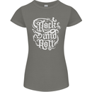 Rock and Roll Guitar Music Womens Petite Cut T-Shirt Charcoal