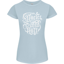 Rock and Roll Guitar Music Womens Petite Cut T-Shirt Light Blue