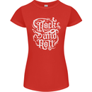 Rock and Roll Guitar Music Womens Petite Cut T-Shirt Red