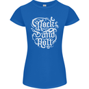 Rock and Roll Guitar Music Womens Petite Cut T-Shirt Royal Blue