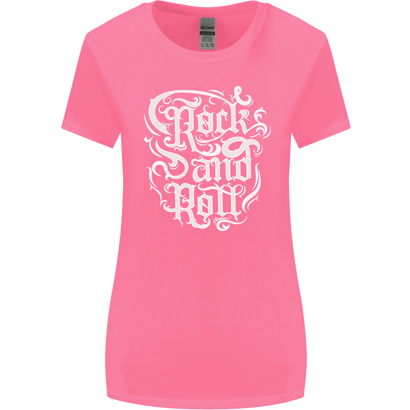 Rock and Roll Guitar Music Womens Wider Cut T-Shirt Azalea