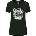 Rock and Roll Guitar Music Womens Wider Cut T-Shirt Black