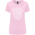 Rock and Roll Guitar Music Womens Wider Cut T-Shirt Light Pink