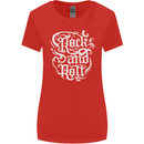 Rock and Roll Guitar Music Womens Wider Cut T-Shirt Red