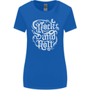 Rock and Roll Guitar Music Womens Wider Cut T-Shirt Royal Blue