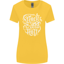 Rock and Roll Guitar Music Womens Wider Cut T-Shirt Yellow