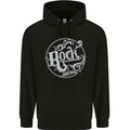 Rock and Roll Logo Mens 80% Cotton Hoodie Black