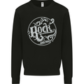 Rock and Roll Logo Mens Sweatshirt Jumper Black