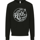 Rock and Roll Logo Mens Sweatshirt Jumper Black