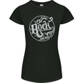 Rock and Roll Logo Womens Petite Cut T-Shirt Black