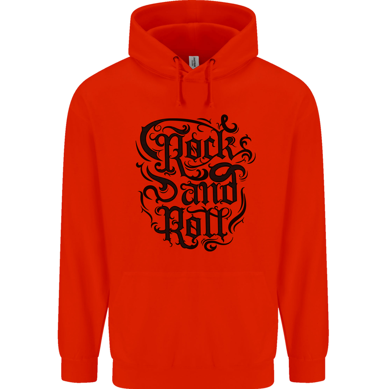 Rock and Roll Music Childrens Kids Hoodie Bright Red