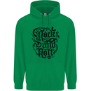 Rock and Roll Music Childrens Kids Hoodie Irish Green