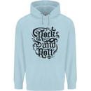 Rock and Roll Music Childrens Kids Hoodie Light Blue