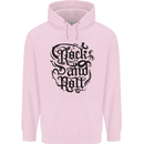 Rock and Roll Music Childrens Kids Hoodie Light Pink