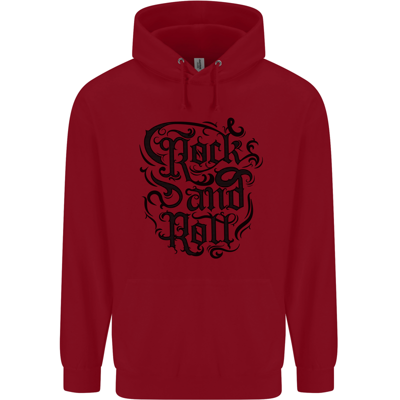 Rock and Roll Music Childrens Kids Hoodie Red