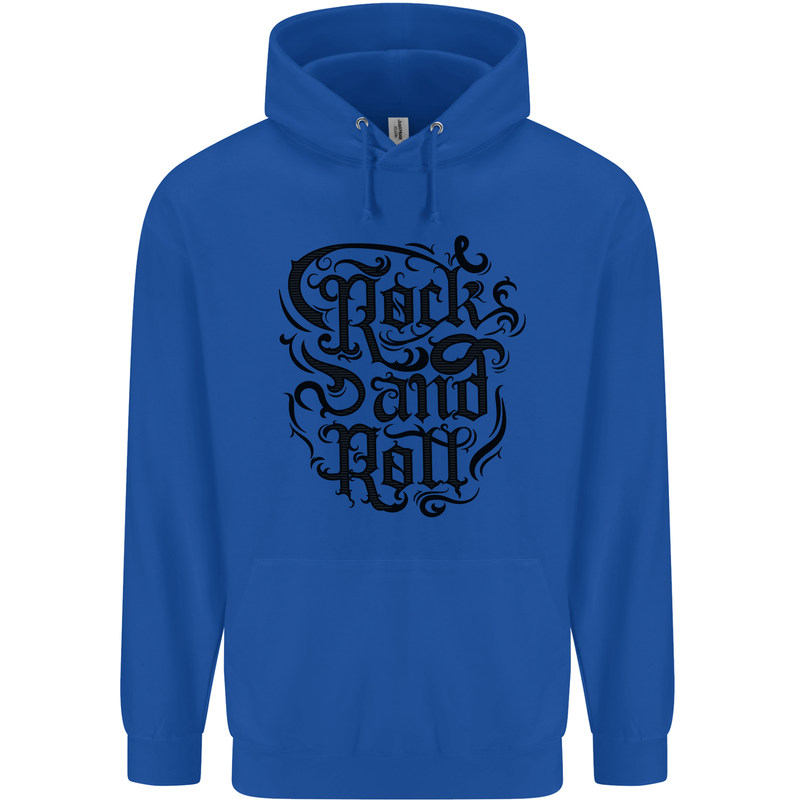 Rock and Roll Music Childrens Kids Hoodie Royal Blue