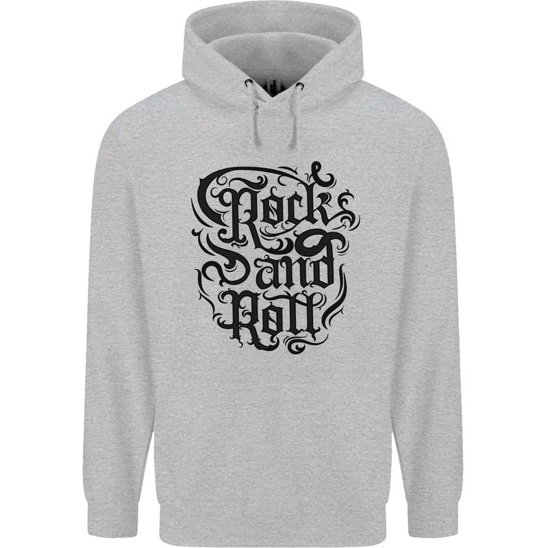 Rock and Roll Music Childrens Kids Hoodie Sports Grey