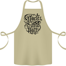 Rock and Roll Music Cotton Apron 100% Organic Khaki