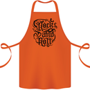 Rock and Roll Music Cotton Apron 100% Organic Orange