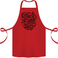 Rock and Roll Music Cotton Apron 100% Organic Red