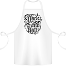Rock and Roll Music Cotton Apron 100% Organic White
