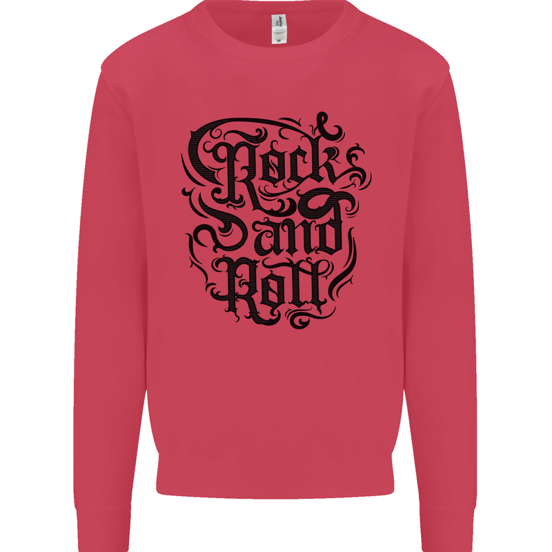 Rock and Roll Music Kids Sweatshirt Jumper Heliconia