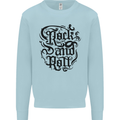 Rock and Roll Music Kids Sweatshirt Jumper Light Blue