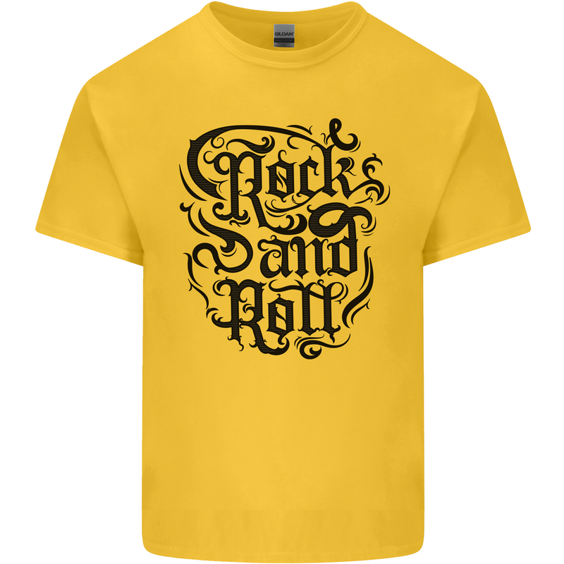 Rock and Roll Music Kids T-Shirt Childrens Yellow