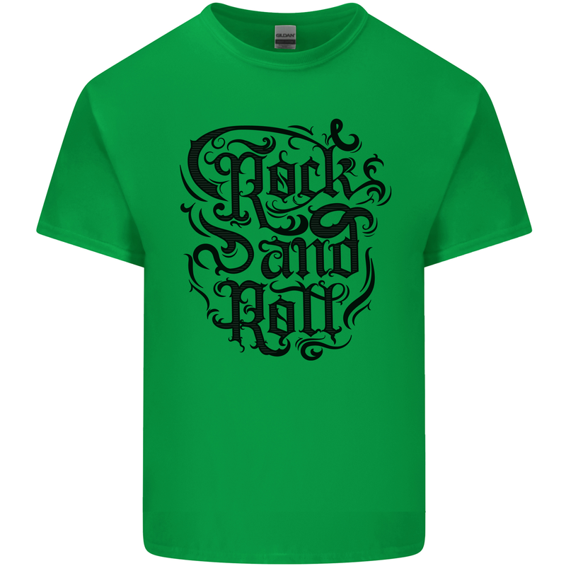 Rock and Roll Music Mens Cotton T-Shirt Tee Top Irish Green