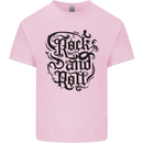 Rock and Roll Music Mens Cotton T-Shirt Tee Top Light Pink