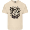 Rock and Roll Music Mens Cotton T-Shirt Tee Top Natural