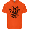 Rock and Roll Music Mens Cotton T-Shirt Tee Top Orange