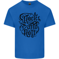 Rock and Roll Music Mens Cotton T-Shirt Tee Top Royal Blue