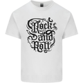 Rock and Roll Music Mens Cotton T-Shirt Tee Top White