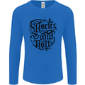 Rock and Roll Music Mens Long Sleeve T-Shirt Royal Blue