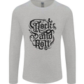 Rock and Roll Music Mens Long Sleeve T-Shirt Sports Grey