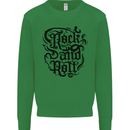 Rock and Roll Music Mens Sweatshirt Jumper Irish Green