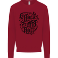 Rock and Roll Music Mens Sweatshirt Jumper Red